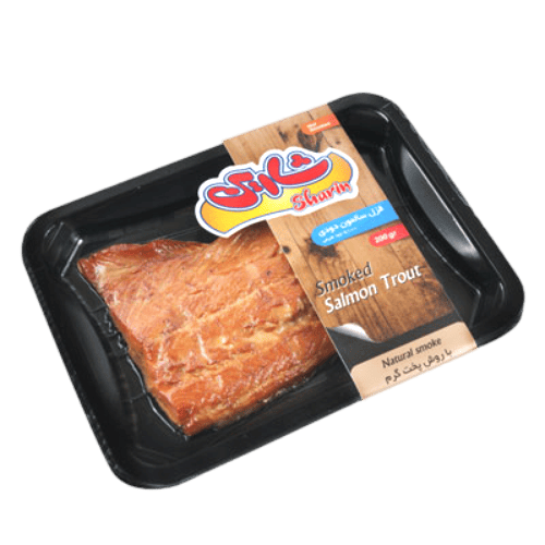 فیله ماهی قزل سالمون دودی 200 گرم شارین